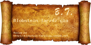 Blobstein Tarzícia névjegykártya